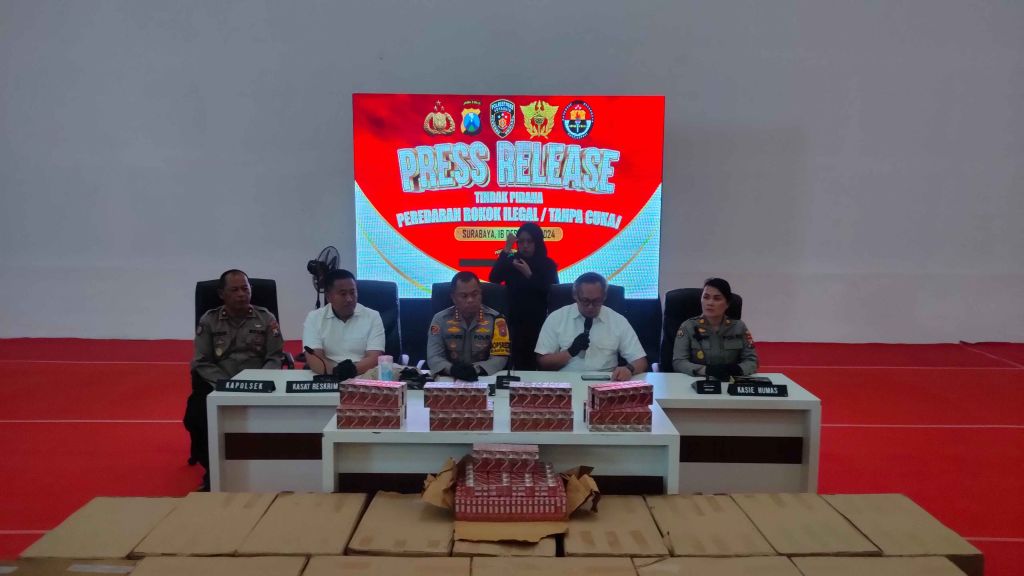 Peredaran Rokok Ilegal Digagalkan di Surabaya, Modus Kirim Pakai Truk Pendingin