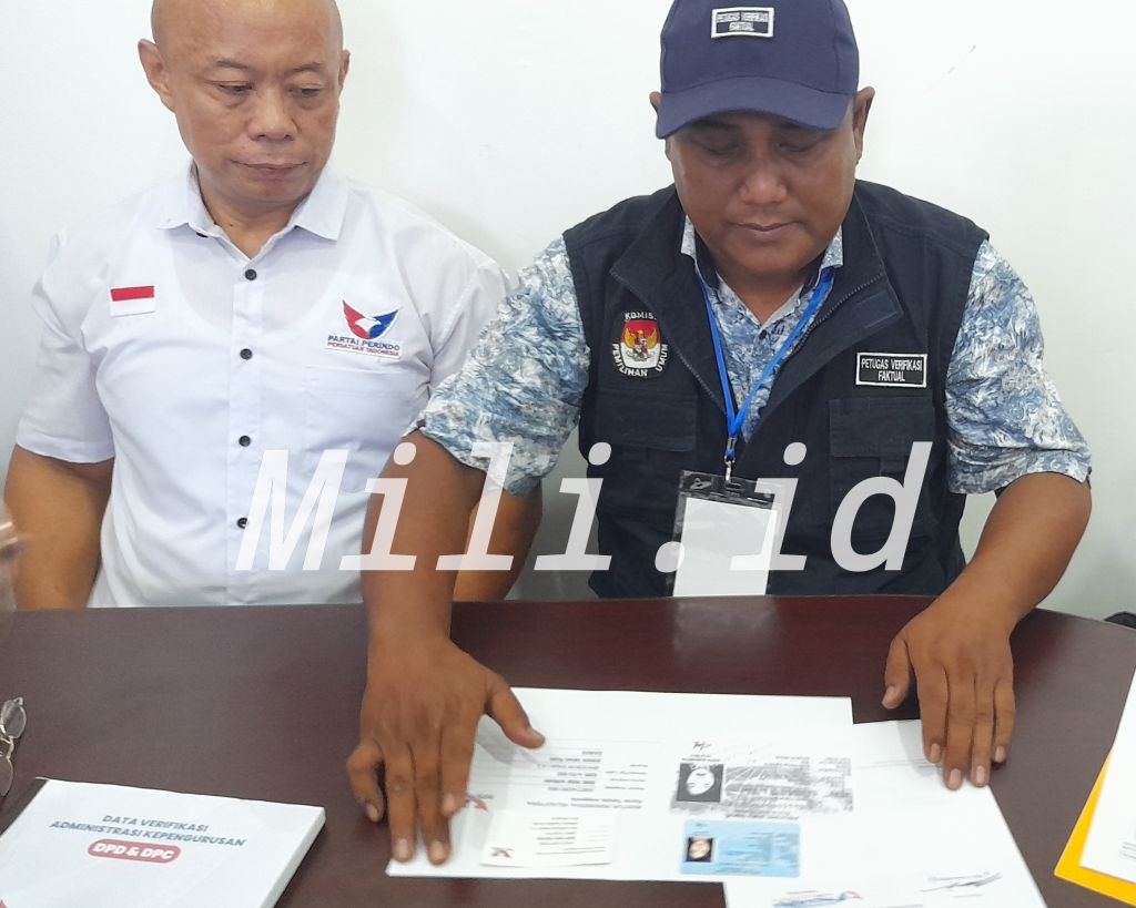 Verifikasi Faktual, KPU Sambangi DPD Perindo Surabaya