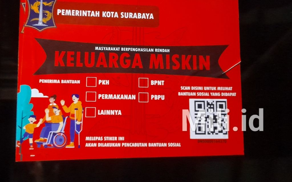 Warga Putat Jaya Protes Stiker Keluarga Miskin