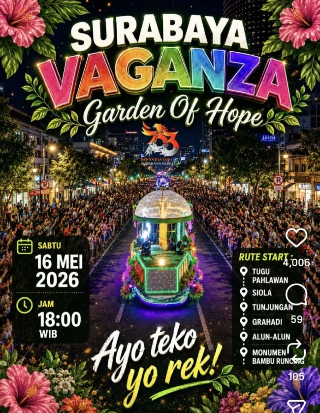 Surabaya Vaganza 2026 Dongkrak Wisata dan Okupansi Hotel
