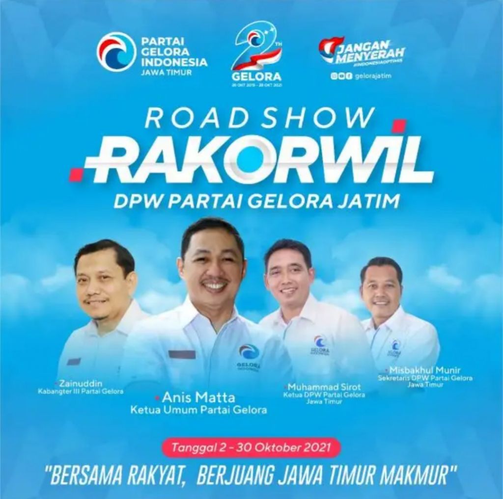 Rakorwil Partai Gelora, Indonesia Harus Maju untuk Kemakmuran Rakyat