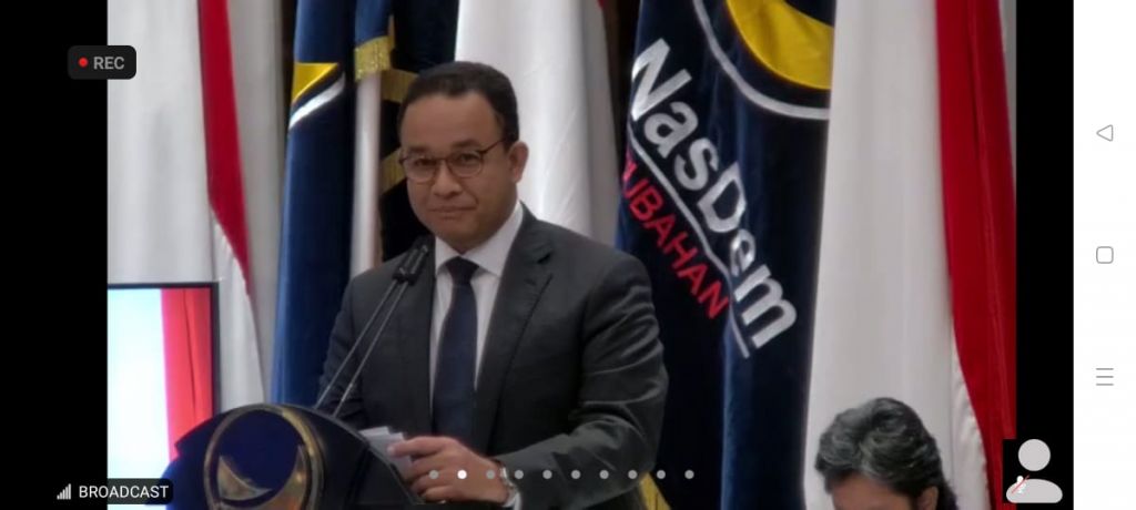 Partai NasDem Deklarasikan Anis Baswedan Capres di Pemilu 2024