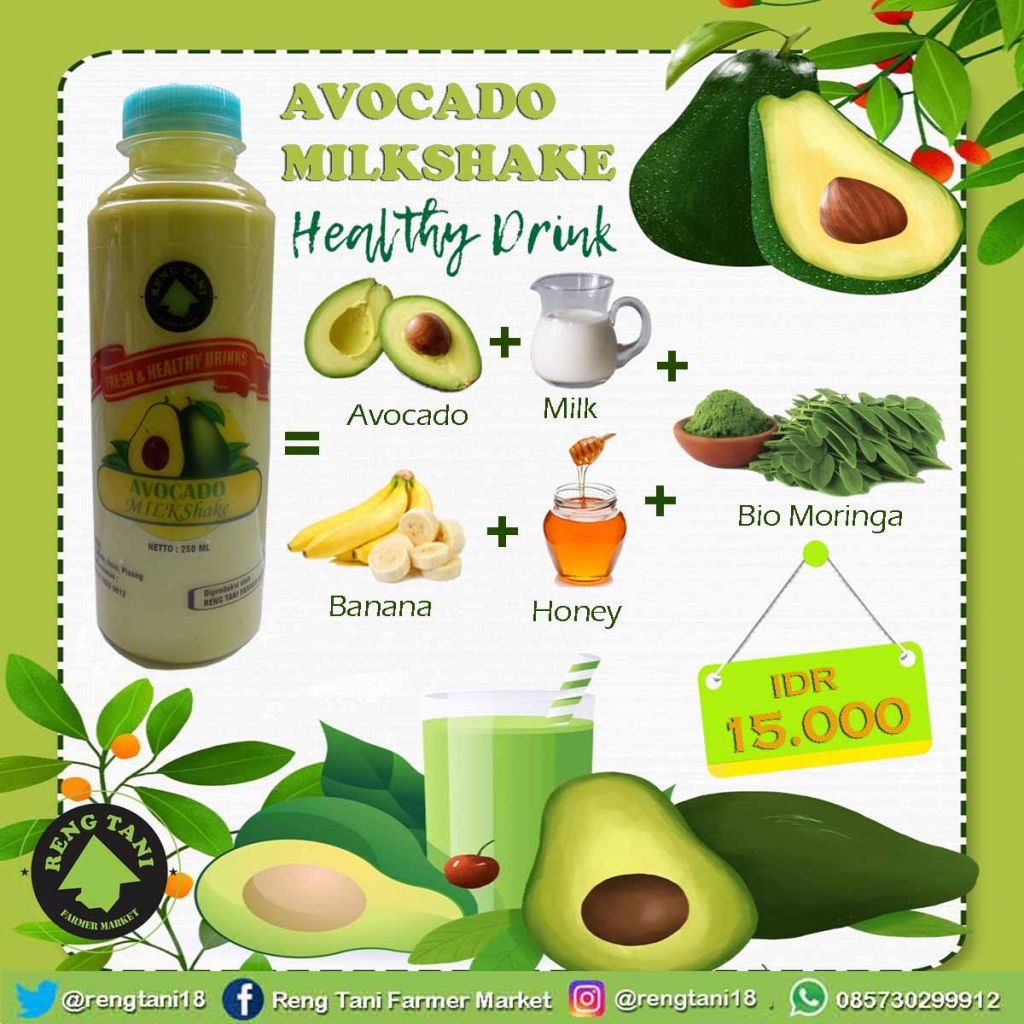 Avocado Milkshake dengan Kompisisi Bio Aktif, Selain Sehat juga Nikmat