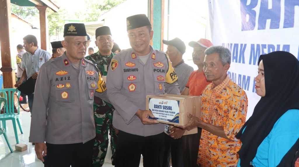 Jumat Curhat, Polres Pasuruan bersama Awak Media Gelar Baksos