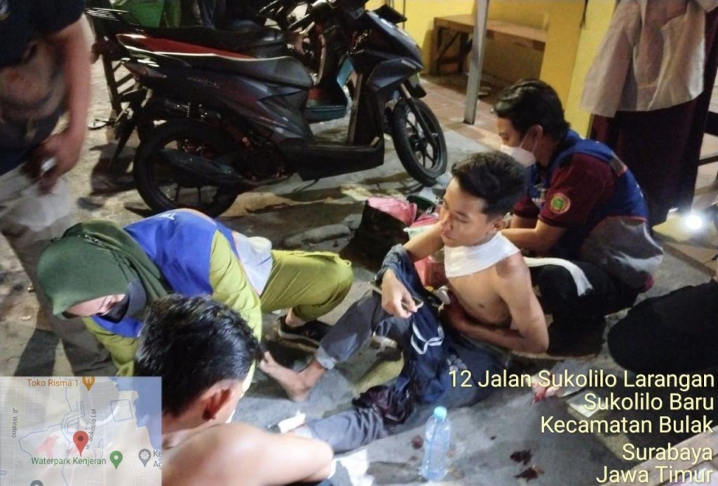 Pertahankan Motor, Warga Kenjeran Surabaya Dibacok Komplotan Begal