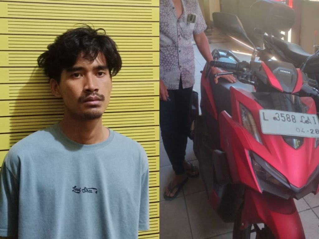 Pemuda Surabaya Tertangkap Usai Jual Motor Curian ke Madura