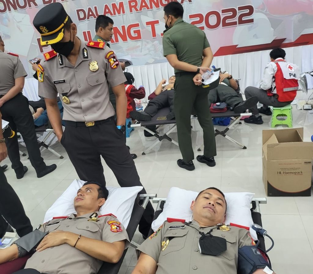 Serdik Sespimmen Polri Angkatan 62 Bersama Sesko TNI Gelar Donor Darah