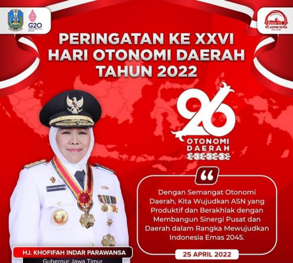 Hari Otda ke XXVI, Gubernur Jatim Dorong ASN Proaktif Lahirkan Inovasi