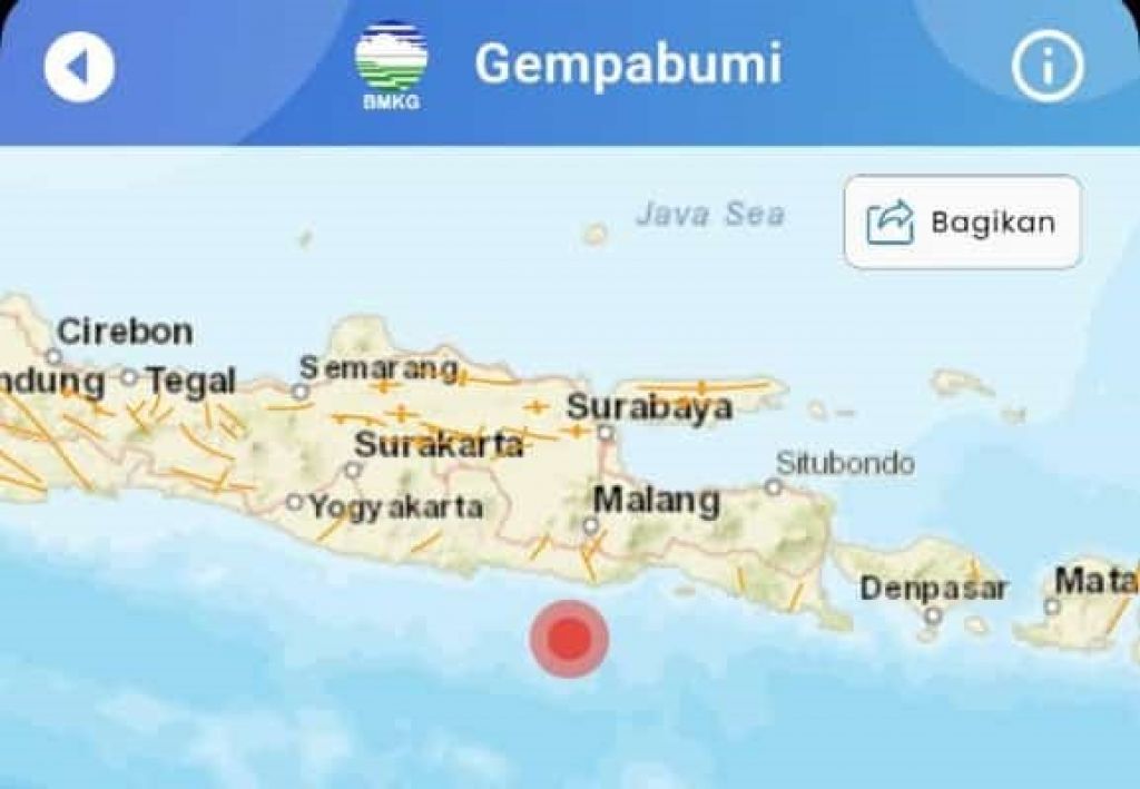 Malang Diguncang Gempa 4,7 Magnitudo