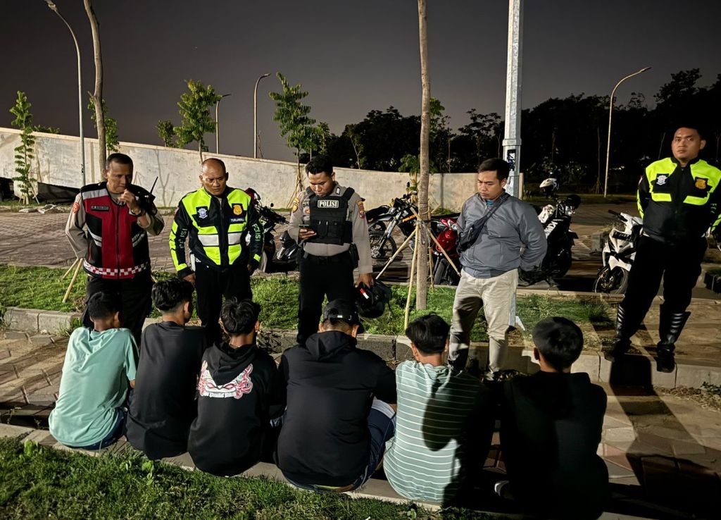 Polisi Ciduk Gerombolan Gengster di Jalan Ir Soekarno Kota Mojokerto