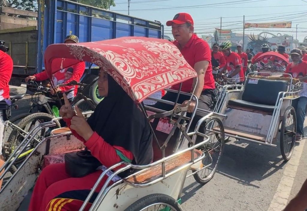 Kampanye di Semboro, Hendy Janji Fokus Kembangkan Becak Wisata di Jember