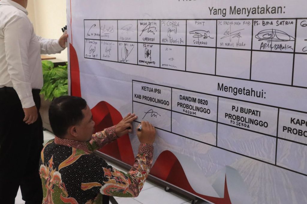 Perguruan Silat Se-Kabupaten Probolinggo Ikrar Damai Pilkada 2024