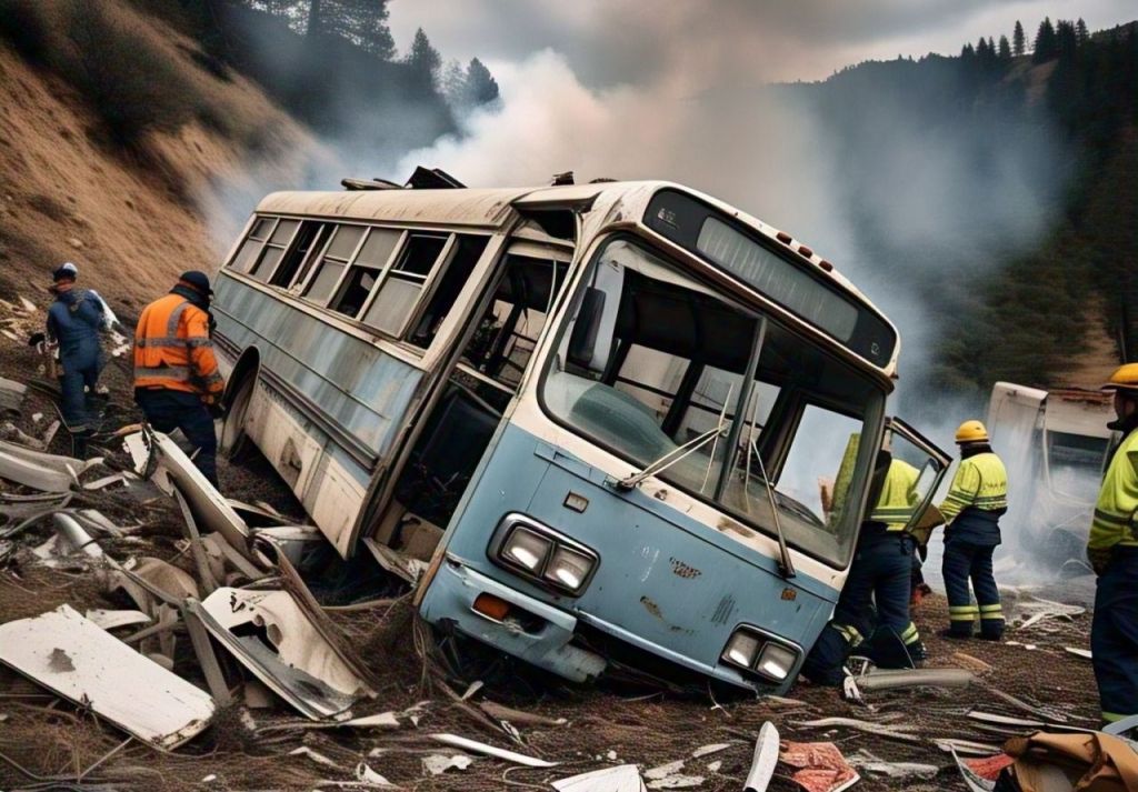 Bus Rombongan Study Tour SMA asal Ngawi Kecelakaan di Jalur Pantura Situbondo
