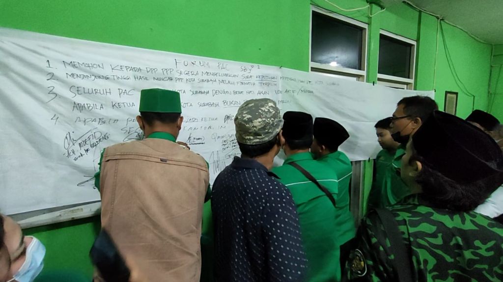 Buntut Belum Turunnya SK DPC, Kader PPP Surabaya Bikin Pernyataan Sikap