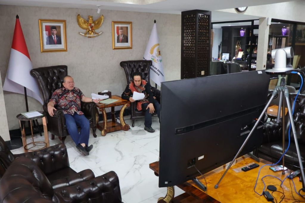 Melalui Teleconference, LaNyalla Minta Rusia-Ukraina Hentikan Perang