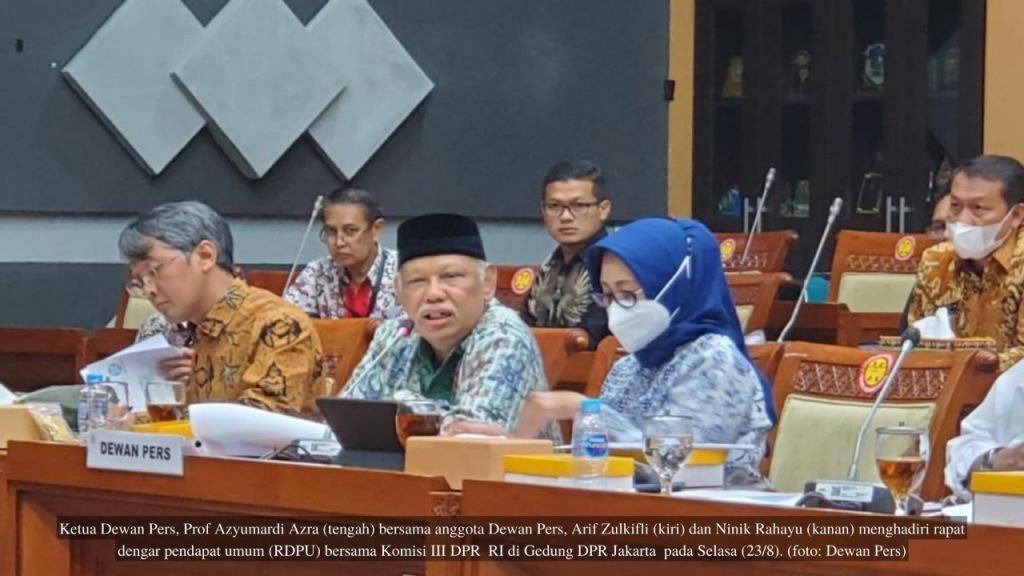 Reformulasi RKUHP Dewan Pers. Komisi III Berharap Senapas dengan UU Nomor 40 Tahun 1999
