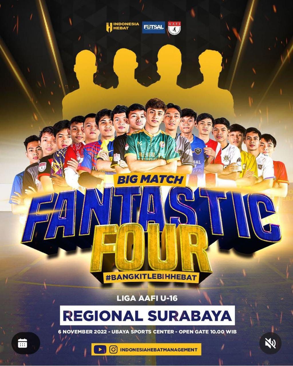 Big Match Fantastic 4 Liga AAFI U-16, Digelar di Ubaya Sport Center