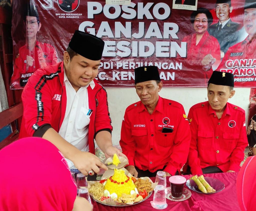 Kader PDIP Surabaya dan Masyarakat Dirikan Empat Posko 'Ganjar Presiden' di Kenjeran