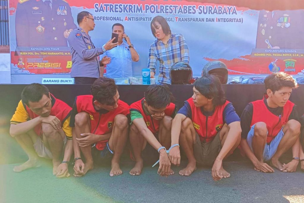 Ini Tampang Oknum Pesilat yang Ditangkap Polrestabes Surabaya Atas Kasus Pengeroyokan