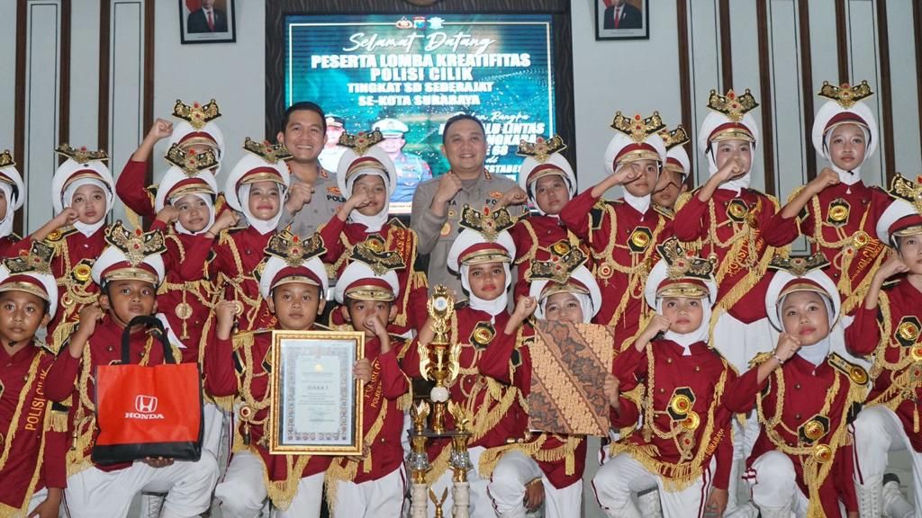 Meriahnya Ajang Polisi Lalu Lintas Cilik Piala Kapolrestabes Surabaya