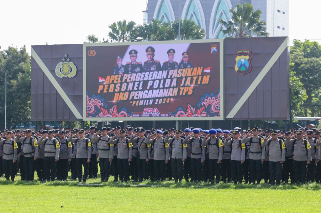 Polda Jatim Terjunkan Ribuan Anggota di Daerah Rawan Pemilu 2024