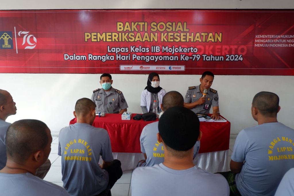 Sambut Hari Pengayoman Ke-79, Lapas Mojokerto Periksa Kesehatan WBP