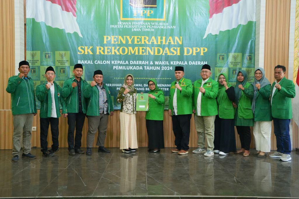 Duet Ning Ita-Rachman Terima Rekom dari PPP dan Gerindra Maju Pilwali Kota Mojokerto