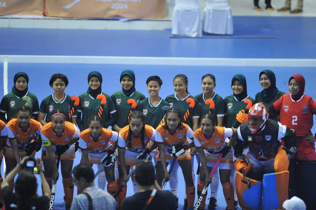Kalahkan Lampung 10-0, Tim Hockey Indoor Putri Jatim Berpeluang Raih Emas di PON XXI