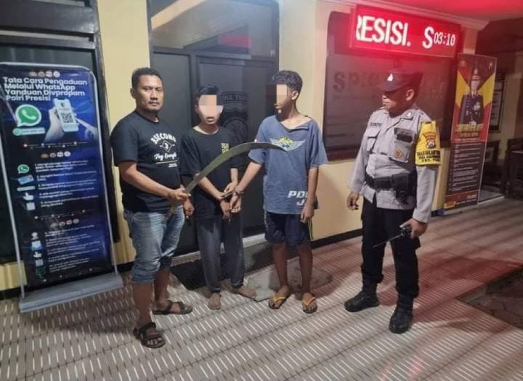 Bikin Resah Warga Mojokerto, 3 Anggota Gangster Diringkus