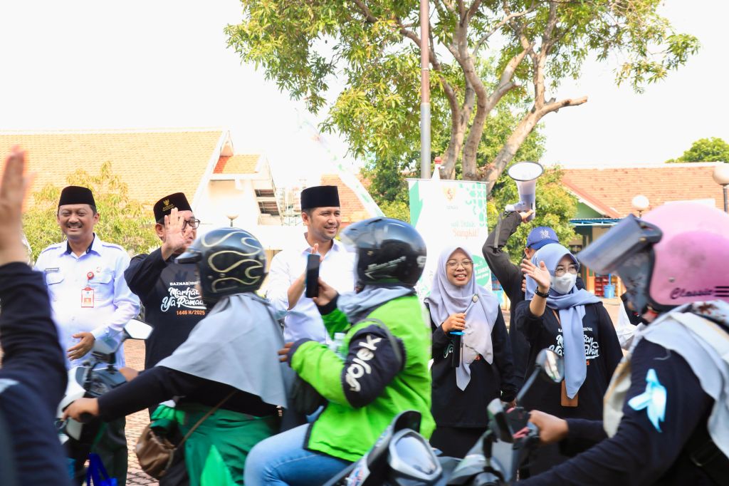 Pelepasan 750 Bunda Ojol Jatim dalam Tarhib Ramadhan 1446 H