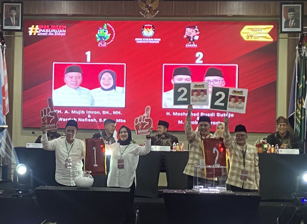 Pilbup Pasuruan: Abdul Mujib-Wardah 1, M Rusdi-Sobih 2