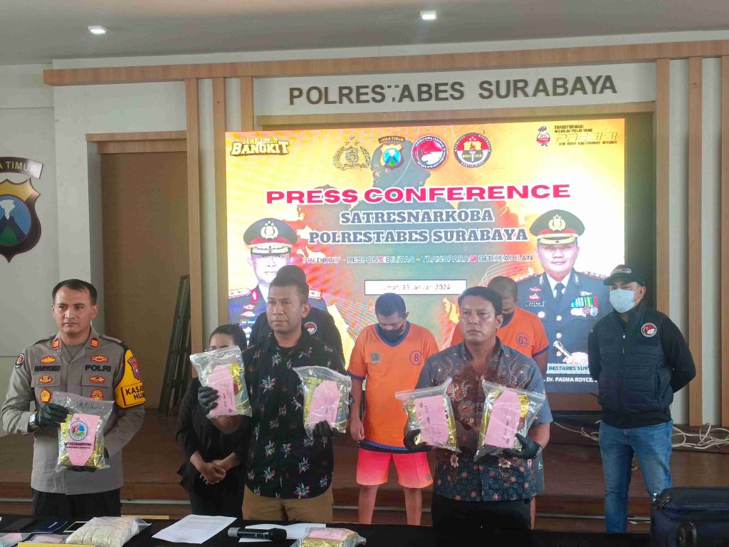 Transaksi Sabu 6 Kilogram dan Ekstasi di Surabaya Dibongkar Polisi