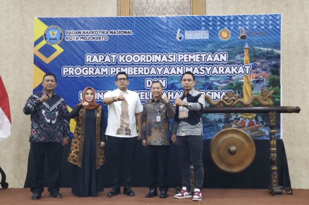 Dua Kelurahan di Kota Mojokerto Dikukuhkan Jadi Kampung Bersih Narkoba