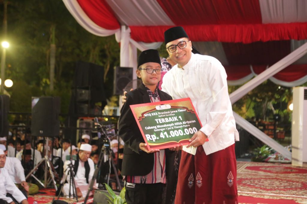 Wali Kota Eri Cahyadi Beri Reward Kafilah Raih Juara di MTQ XXX Jatim