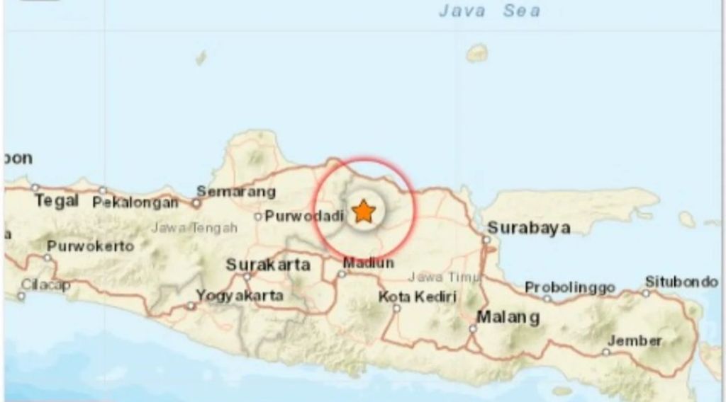 Gempa Magnitudo 3,3 Guncang Bojonegoro