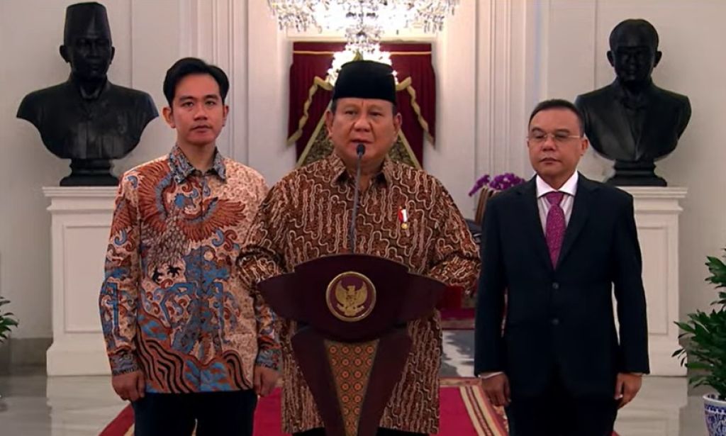 Prabowo Umumkan Kabinet Merah Putih