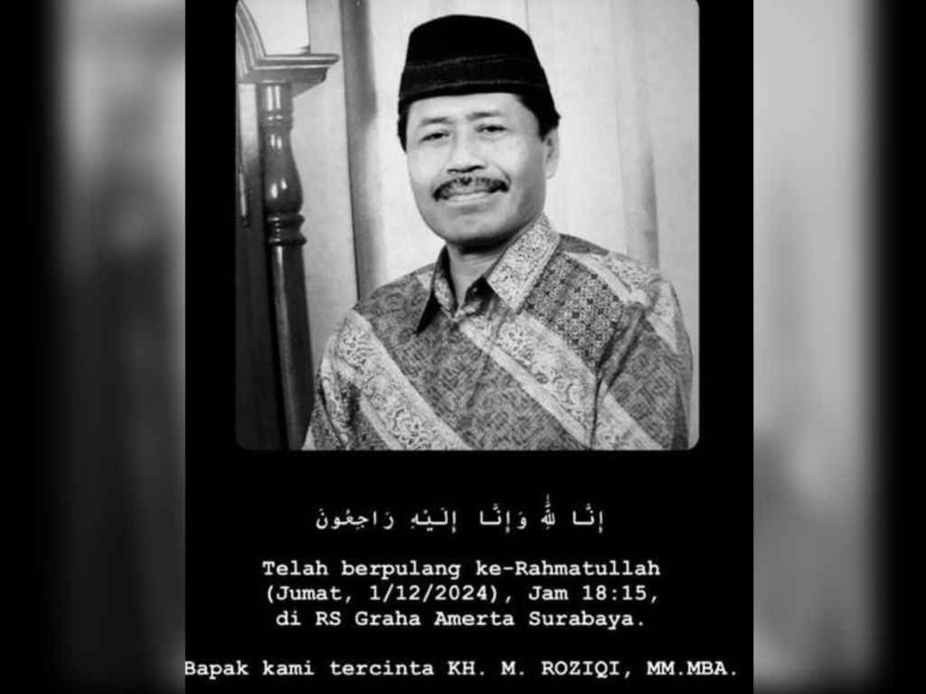 Ketua Baznas Jatim KH Muhammad Roziqi Meninggal Dunia