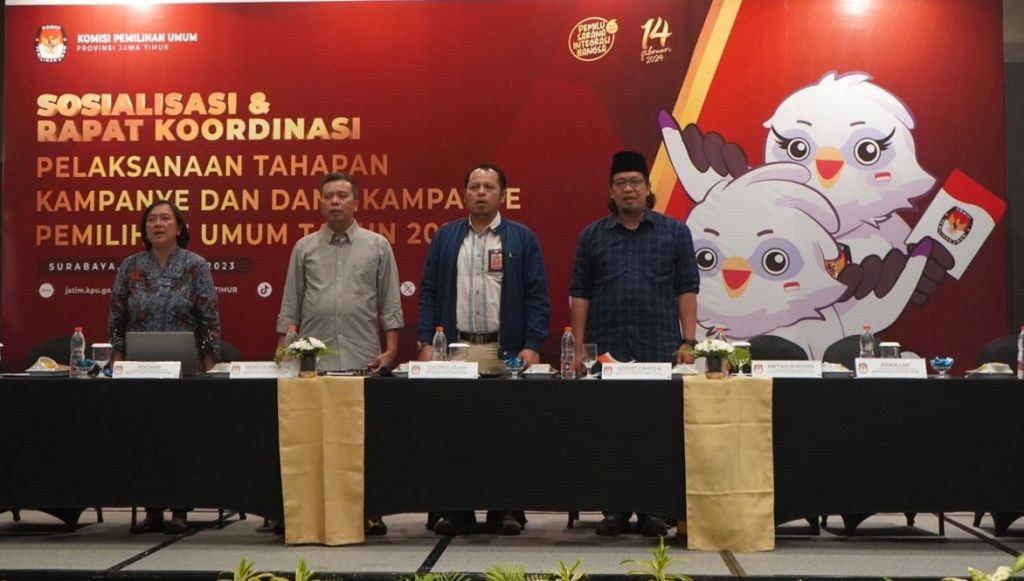 KPU Jatim Bahas Agenda Teknis dan Besaran Bantuan Dana Pemilu 2024