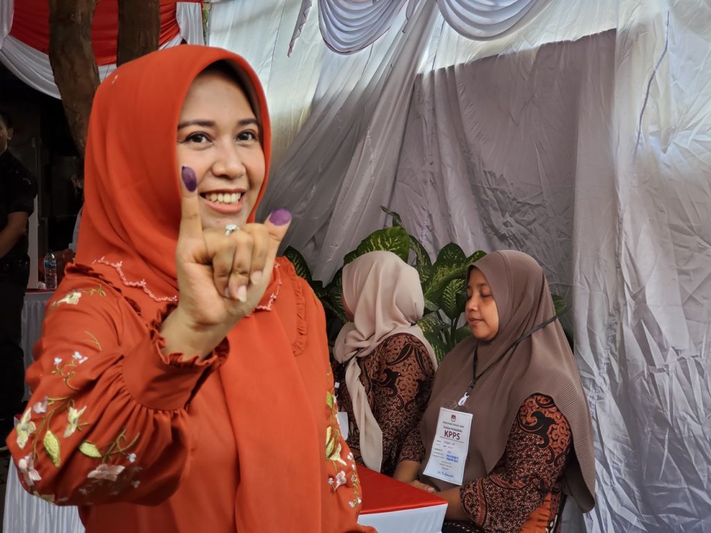 Usai Nyoblos di Kota Mojokerto, Ning Ita Tunggu Qodarullah