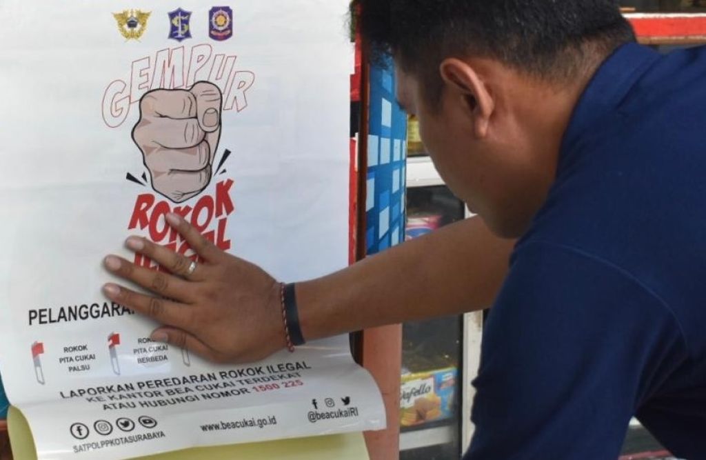 981 Bungkus Rokok Ilegal Disita dari 7 Lokasi di Surabaya Pusat