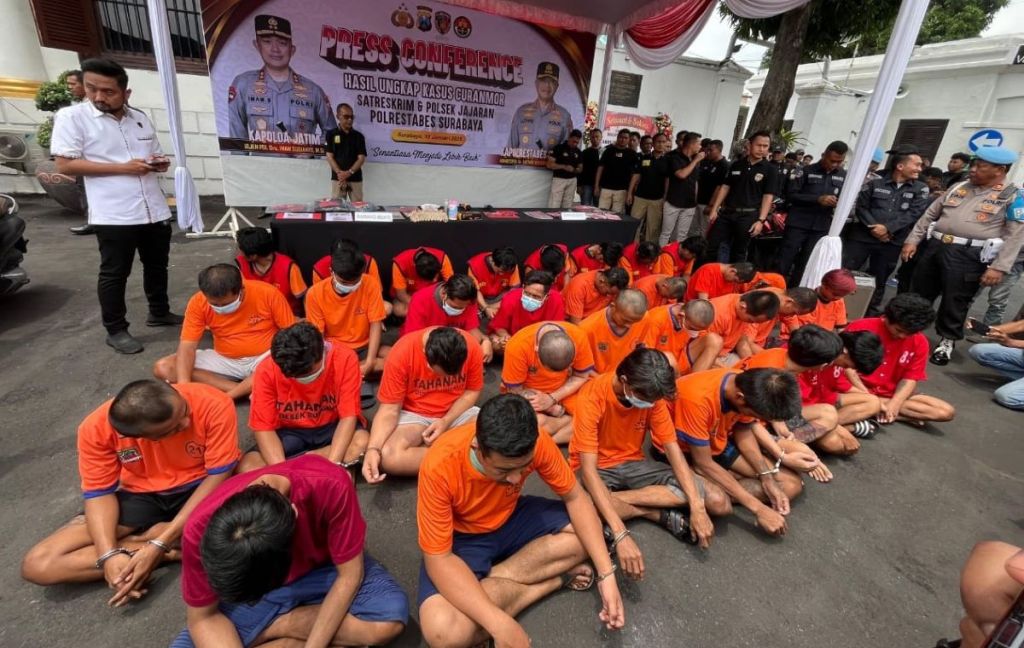 Ini Wajah 32 Pelaku Curanmor yang Gagal Beraksi di Surabaya