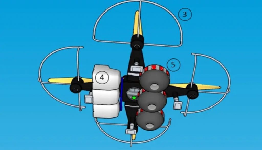 Peneliti Unair Ciptakan Drone Hibrida Pemadam Api