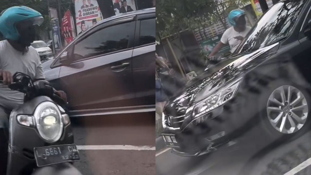 Duh... Pemotor Ketuk Kaca Mobil Minta Uang Beraksi Lagi di Surabaya