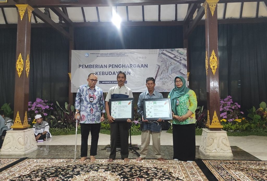 39 Warga Mojokerto Raih Penghargaan Kebudayaan Atas Pembebasan Lahan Situs Bersejarah