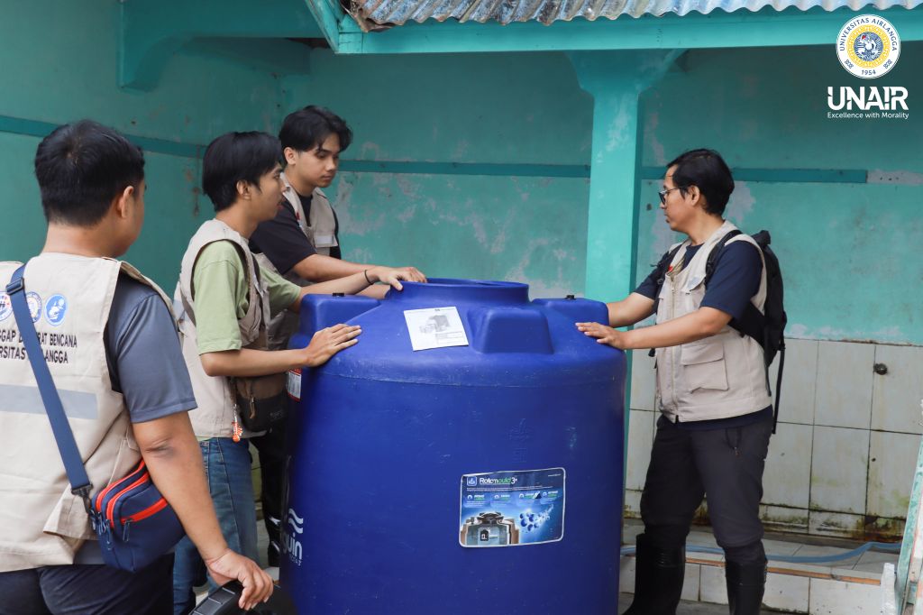 Atasi Krisis di Daerah Bencana, Unair Dirikan Instalasi Filter Air