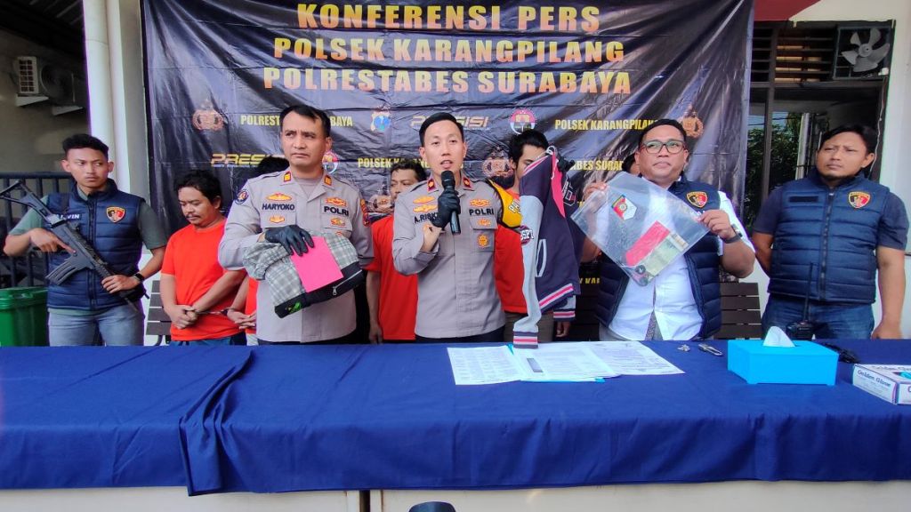Aksi Komplotan Curanmor 21 TKP Surabaya Berakhir di Tahanan Mapolsek Karangpilang