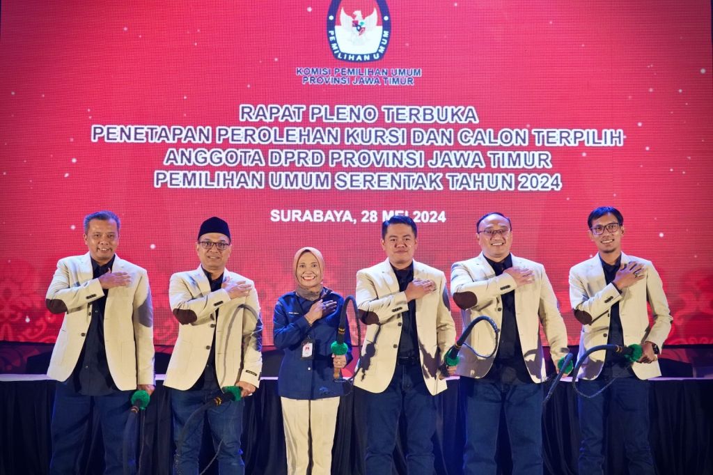 KPU Jatim Gelar Rapat Pleno Terbuka Penetapan Perolehan Kursi dan Calon Terpilih