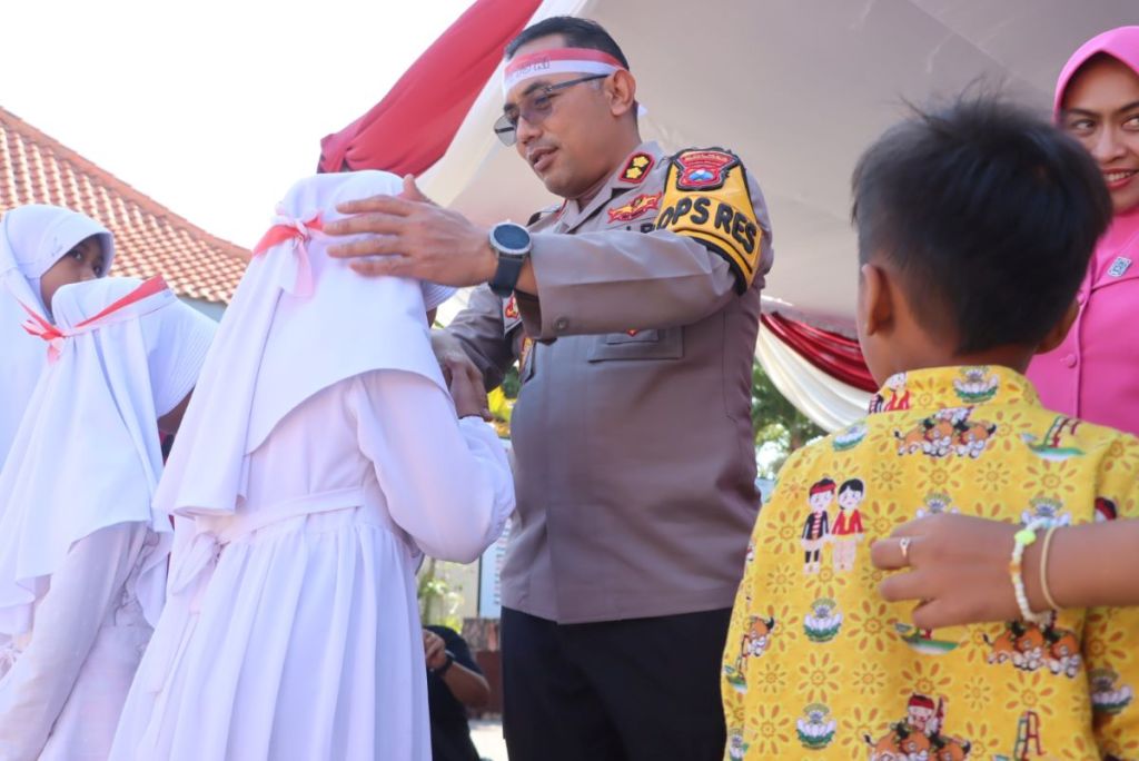 HUT Ke-79 Kemerdekaan RI, Kapolres Probolinggo Kota Berbagi dengan 1.000 Anak Yatim
