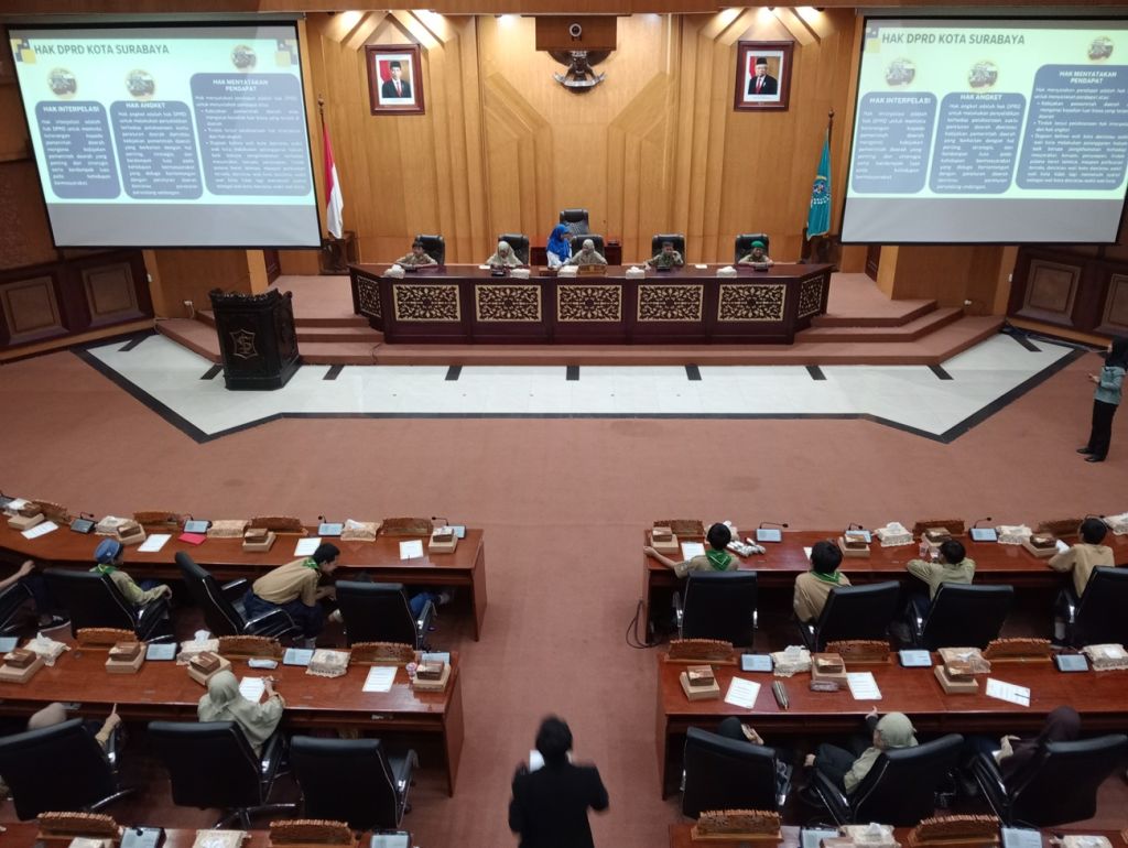 Ketika Siswa SD Muhammadiyah 7 Surabaya Belajar Berdiskusi di Gedung Wakil Rakyat