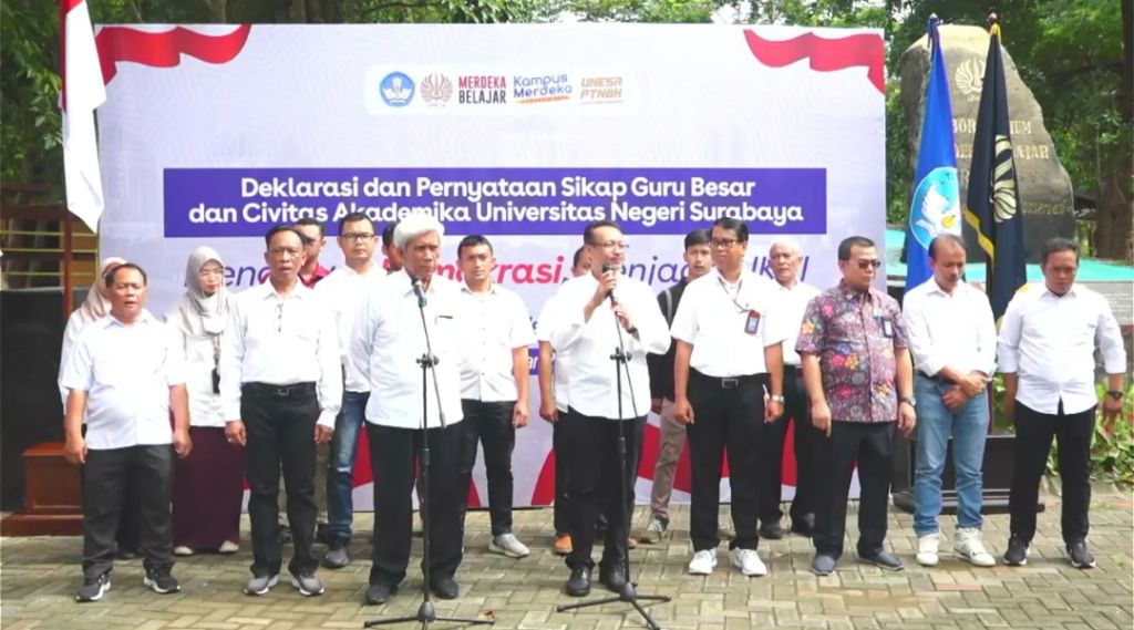 6 Pernyataan Sikap Guru Besar dan Civitas Akademika Unesa